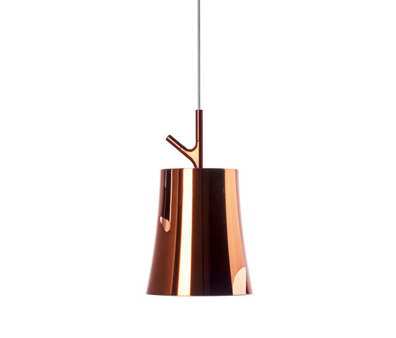 Birdie Metal suspension small copper | Suspended lights | Foscarini