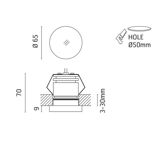 Sigma Power LED / Version With Springs - Round Methacrylate Diffuser | Outdoor recessed ceiling lights | Ares