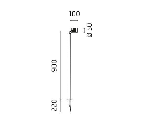 Iota Power LED / Pole H.900 mm - Adjustable - Narrow Beam 10° | Projecteurs | Ares