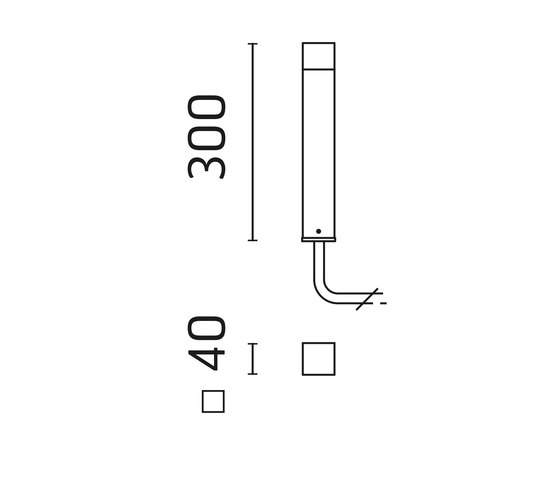 Lambda Power LED / H. 300mm - Diffusore in Metacrilato | Dissuasori luminosi | Ares