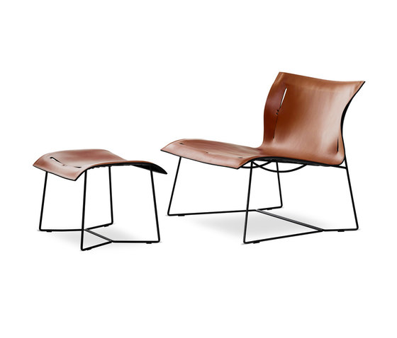 Cuoio Lounge armchair | stool | Poltrone | Walter K.