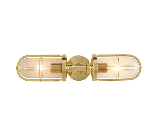 7208 Weatherproof Ship's Double Well Glass, Polished Brass, Clear Glass | Wall lights | Original BTC