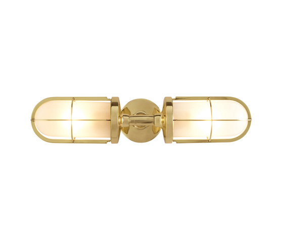 7208 Weatherproof Ship's Double Well Glass, Polished Brass, Frosted Glass | Wall lights | Original BTC