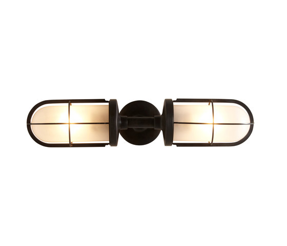 7208 Weatherproof Ship's Double Well Glass, Weathered Brass, Frosted Glass | Wall lights | Original BTC