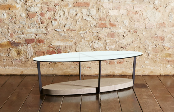 Iron Tavolino Ovale Con Vetro | Tables basses | SanPatrignano