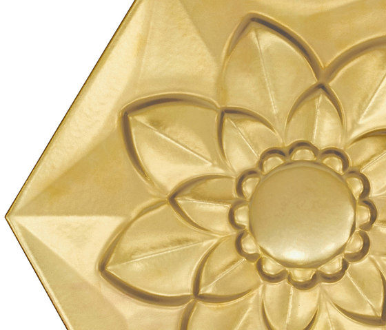 Gold Frozen Flower | Keramik Fliesen | Bisazza