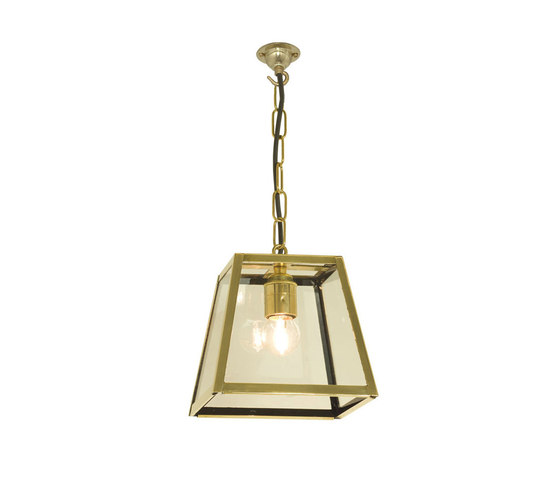 Quad Pendant Internally Glazed, Small, Polished Brass, Clear | Suspended lights | Original BTC