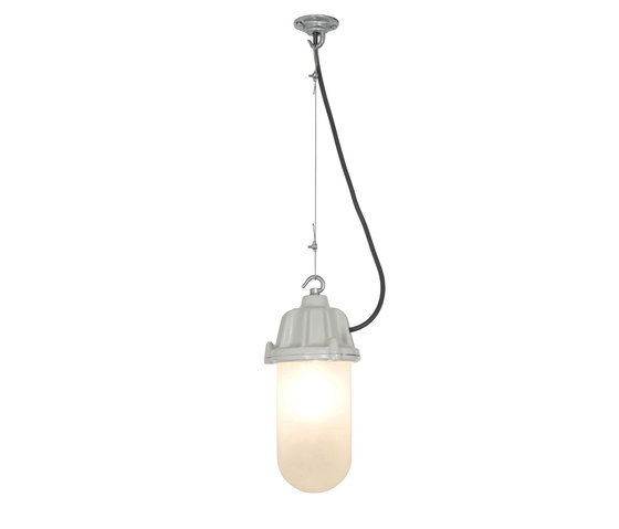 7674 Dockside Pendant, No Reflector, Putty Grey, Frosted Glass | Suspensions | Original BTC
