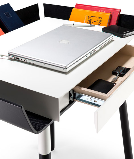 My Writing Desk, 1 drawer, black-white | Scrivanie | EMKO PLACE