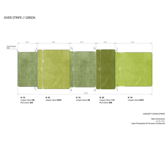 Over Stripe rug, green | Alfombras / Alfombras de diseño | EMKO PLACE