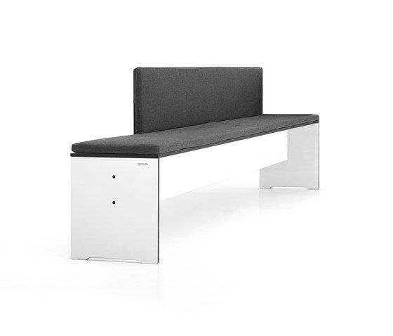 Riva bench with backrest | Benches | conmoto
