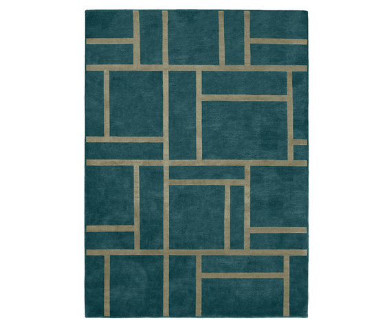 Loom ML rug in wool and silk, turquoise green | Formatteppiche | RUGS KRISTIINA LASSUS