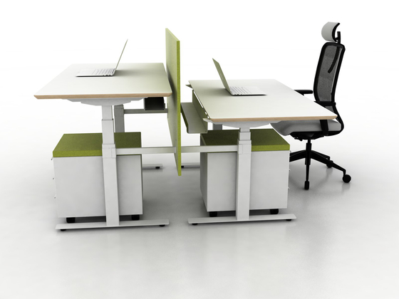 X-Ray Two-seat office desk | Desks | Ergolain