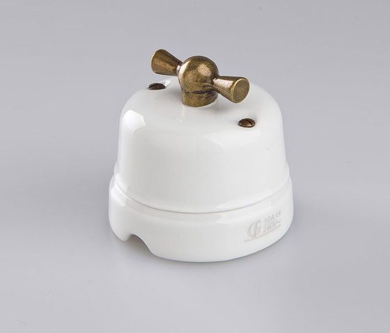 White Italy⎟Classic bronze | Rotary switches | Gi Gambarelli