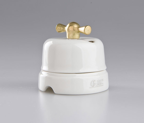 White Italy⎟Classic gold | Rotary switches | Gi Gambarelli