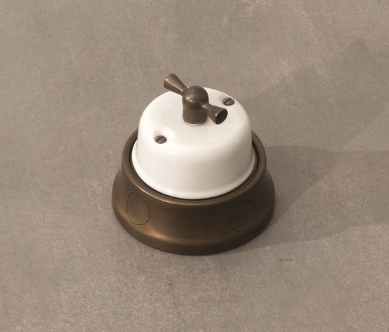 Fusion⎟brass and porcelain | Rotary switches | Gi Gambarelli