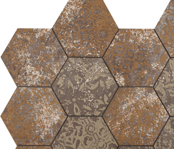Mosaico Esagona dek bronze | Ceramic mosaics | Ceramiche Supergres