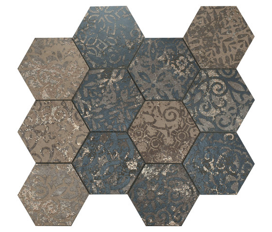 Mosaico Esagona dek steel | Mosaïques céramique | Ceramiche Supergres