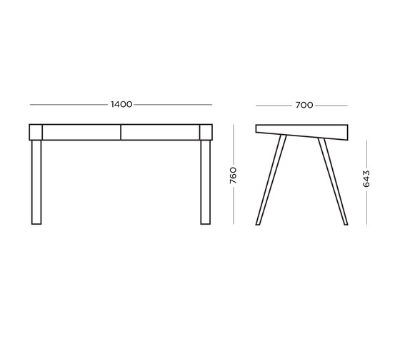 4.9 - 2 Drawers European Ash | Desks | EMKO PLACE