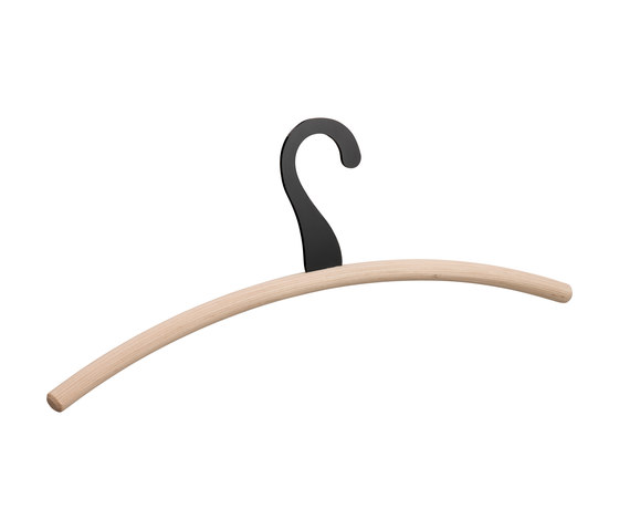 RIIPPA Hanger, nat. black hook, set of 5 | Coat hangers | Nordic Hysteria