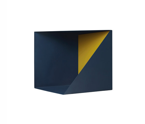 Wall Box | Navy Blue | Turmeric Yellow | Scaffali | Please Wait to be Seated