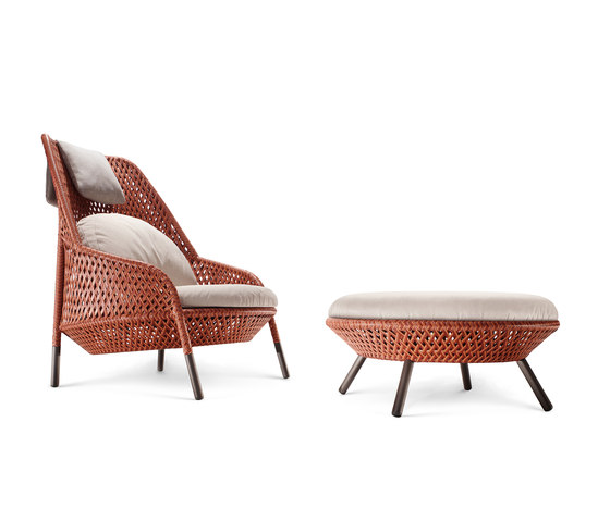 Ahnda Wing chair & Footstool | Armchairs | DEDON