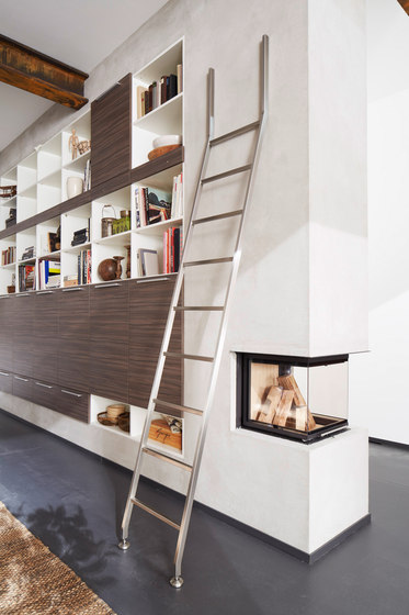 Akzent Ladder System/ Positionable Ladder | Escaleras para bibliotecas | MWE Edelstahlmanufaktur