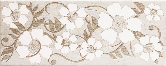Misty Tortora Flowers Inserto | Ceramic tiles | ASCOT CERAMICHE