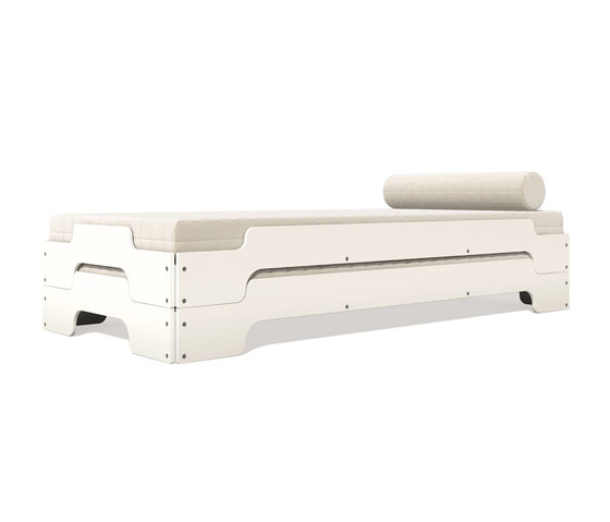 Stacking bed lacquered in standard colours RAL9010 | Beds | Müller small living
