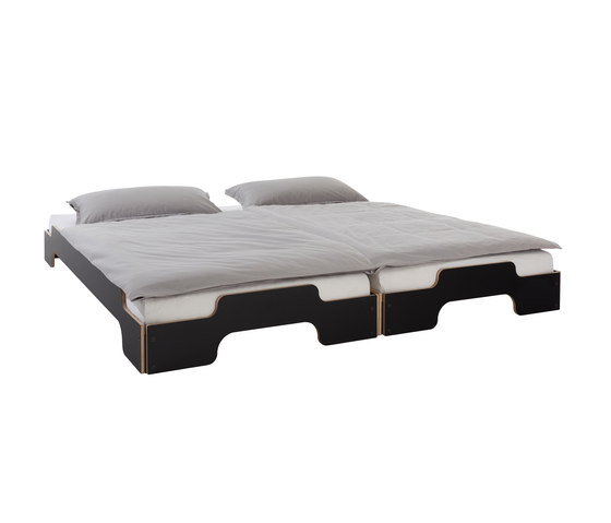 Stacking bed CPL black | Lits | Müller small living