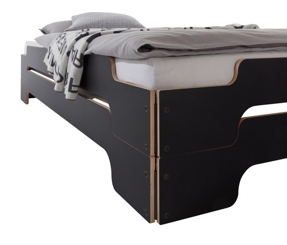 Stacking bed CPL black | Camas | Müller small living