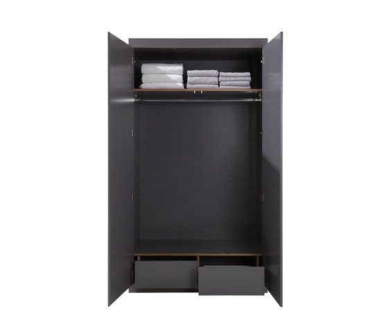 Flai Wardrobe CPL anthracite | Cabinets | Müller small living