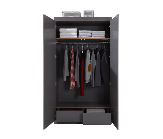 Flai Wardrobe CPL anthracite | Armarios | Müller small living