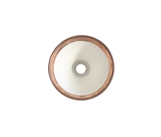 LAMPE GRAS | SHADES - raw copper/white round | Lighting accessories | DCW éditions