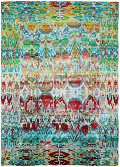 Kundan Diffusion Koti Silk Ikat | Alfombras / Alfombras de diseño | Zollanvari