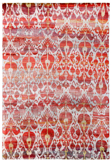 Kundan Diffusion Koti Silk Ikat 8 Red | Tappeti / Tappeti design | Zollanvari