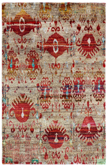 Kundan Diffusion Koti Silk Ikat Small Rug | Alfombras / Alfombras de diseño | Zollanvari