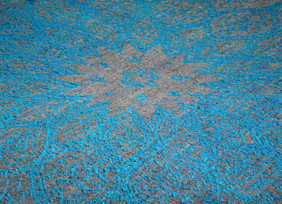 Designer Isfahan Gloss in Turquoise Blue | Formatteppiche | Zollanvari