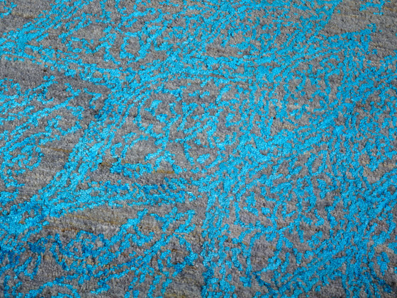 Designer Isfahan Gloss in Turquoise Blue | Formatteppiche | Zollanvari