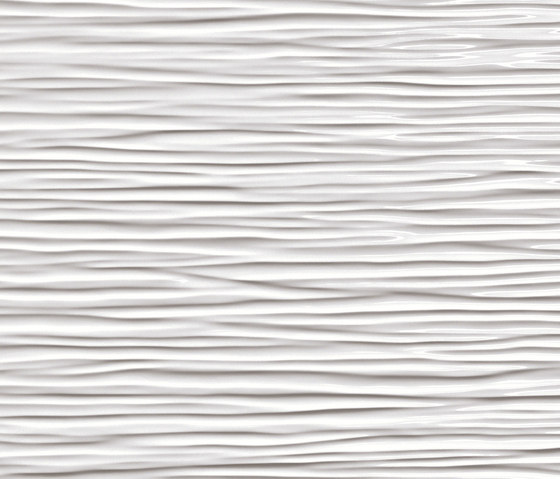 3D Wall Wave White Glossy | Carrelage céramique | Atlas Concorde