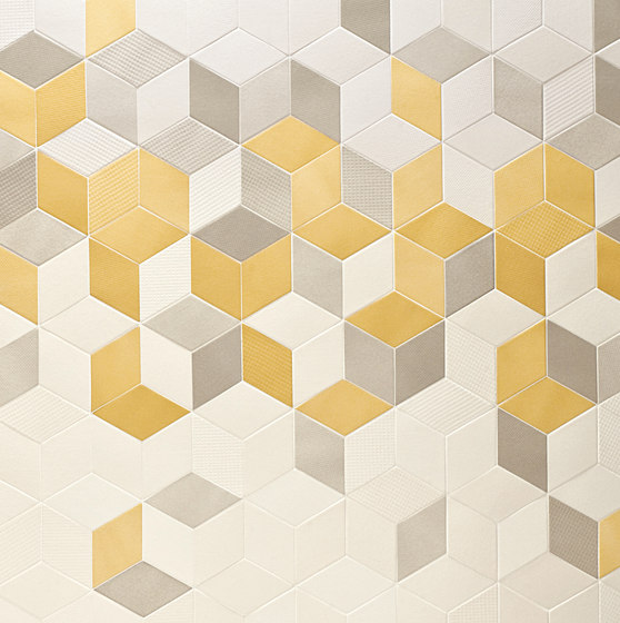Tex runner yellow cream grey | Ceramic mosaics | Ceramiche Mutina