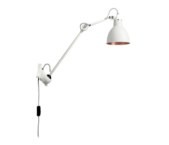 LAMPE GRAS - N°222 white/copper | Wall lights | DCW éditions