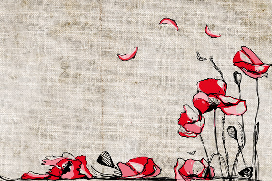 Impulses Poppies | Bespoke wall coverings | GLAMORA