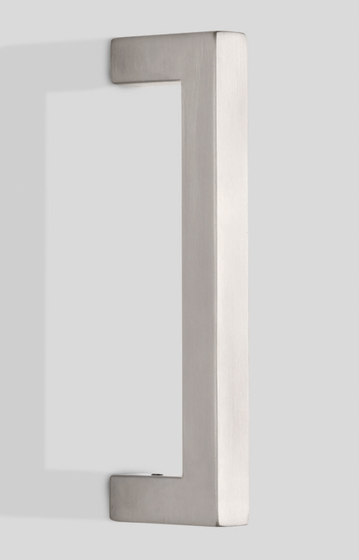 Square Mini inox 15 | Placa de empuje puertas de vidiro | Metalglas Bonomi