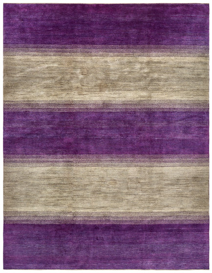 Gabbehs Geometric Stripes grey violet | Formatteppiche | Zollanvari