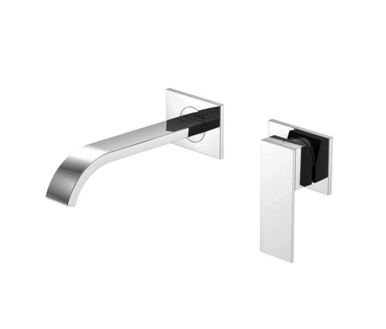 135 1804 3 Wall mounted single lever basin mixer (Finish set) | Grifería para lavabos | Steinberg
