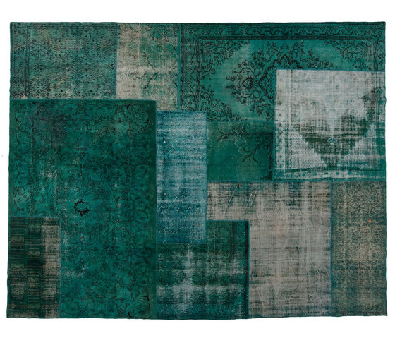 Patchwork Decolorized turquoise | Formatteppiche | GOLRAN 1898