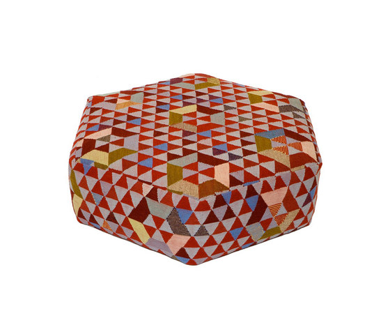 Triangles Pouf Trianglehex sweet pink low | Pufs | GOLRAN 1898