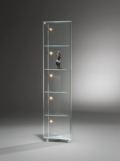 Solus IV Optiwhite Corner Cabinet | Display cabinets | Dreieck Design