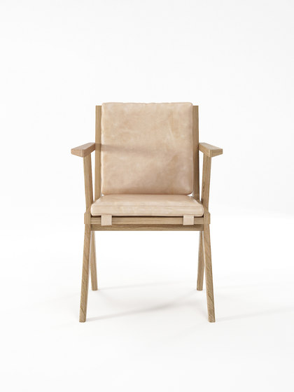 Tribute ARMCHAIR with LEATHER Aged-Cream | Sillas | Karpenter